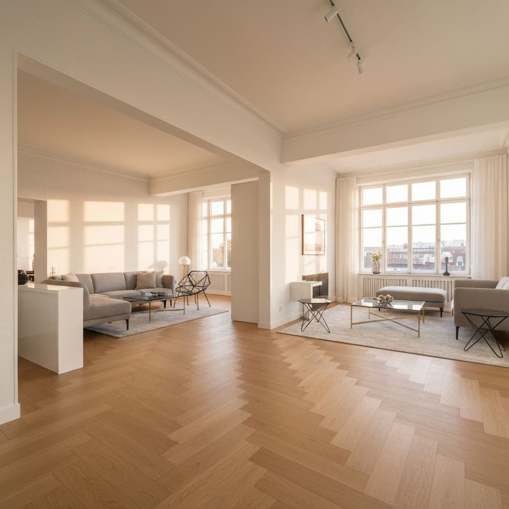 Fertig renoviertes Wohnzimmer